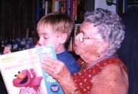 reading great-grandma a book